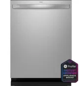 GE Profile&trade; ENERGY STAR&reg; Fingerprint Resistant Top Control Stainless Interior Dishwasher with Microban&trade; Antimicrobial Technology