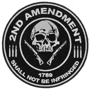 2nd Amendment Shall Not Be Infringed Skull 1789 Small Patch