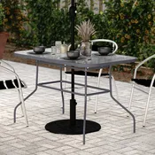 Tory Patio Table with Tempered Glass Top with Umbrella Hole