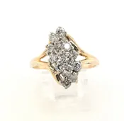 10K Yellow Gold Diamond Fashion Ring 1.05ctTW approx. H-I/SI2-I1 Size:10 Gram Weight:4.3g