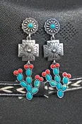 Turquoise Collins Cactus Drop Earrings