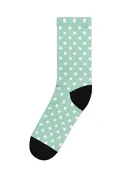 Green and White Polka Dot Eco Friendly Crew Socks