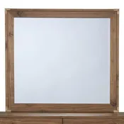 Adler Beveled Glass Mirror in Natural Walnut