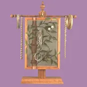 Hand-Painted Earring Holder – Bamboo Design | Classic Series