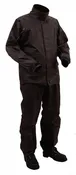 21045 - High end unisex black rain suit reflective - pant and jacket