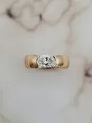 14k Gold Lab Grown Oval Diamond Ring