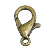 100 pcs Antiqued Bronze Tone Lobster Clasps 12mm x 6mmfcl0028b