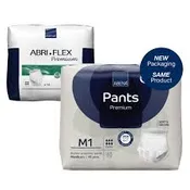 Absorbent Underwear Abena® Premium Pants M1 Pull On with Tear Away Seams Adult Medium Unisex Disposable Heavy Absorbency #1000021322