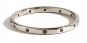 12 Black Diamond Band- 18k White Gold