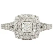1.0 CTW Platinum Engagement Ring| 7.5 Grams| Size – 7″ – R15707