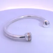 Sterling Silver &amp; 14K Yellow Gold Men’s Bangle