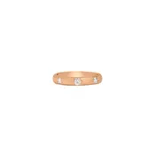 14 Karat Rosé Gold Band with 3 Diamonds