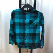 Art Class Teal Checkered Child Size 6/7 Boy's Shirt