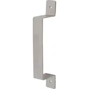 Flat Square Barn Door Pull Handle – Brushed Steel