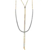 Adjustable Tennis Necklace in 18k Gold with Diamonds