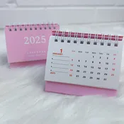 2025 Pink Mini Desk Calendar | Jan - Dec Calendar