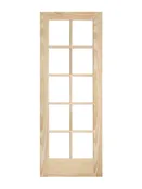 10 Lite French Pine Interior Clear Glass Door