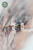 Baguette Gem Hug Hoop Earrings