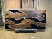 Epoxy Resin River Dining Table – Ironwood Wood 84.5" x 40"