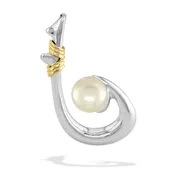 Sterling Silver and 14K Yellow Gold Fisherman's Hook Pendant