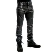Biker Pants Stretch Leather