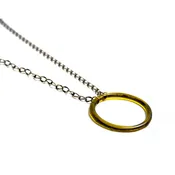 Brass Large Circle on Large Chain
