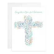 9th Letter Press - Blue First Communion