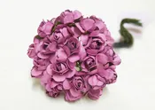 0.75" Mini Mulberry Paper Flower Purple(120 Flowers)