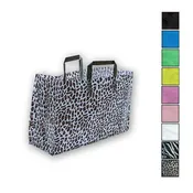 16in. x 12in. x 6in. Folded Handle Frosted Shopping Bags
