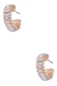 Baguette Shine Huggie Earrings