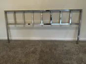 MCM Milo Baughman Style Chrome Queen Headboard