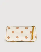 Block Print Pencil Pouch - Clay Dot
