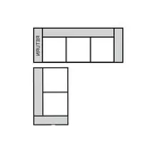 Aledo - Left Arm Loveseat & Right Arm 3 Seat Sofa W/ Left Return 100"x100"