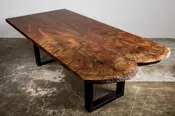 Bookmatched Walnut Dining Table, 91"