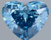 0.54ct Heart Lab Grown Diamond (Colour Fancy Vivid Blue, Clarity VVS2, IGI Certified)