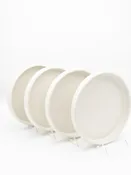 American Modern Dinner Plate Set - Set of 4 - Matte White