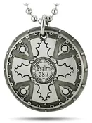 Antique Finish Battle Shield Necklace-Psalm 28:7