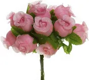 144 Miniature Poly Rose Silk Favor Flower Pick Wedding Shower - Mauve/Dusty Rose