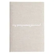 Kate & Milo - Beige Linen Pregnancy Journal, Memory Book