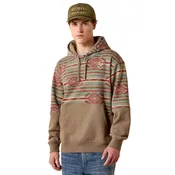 Ariat Men's Color Block Hoodie - Dark Brindle