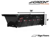 14' Horizon EDZ Roll Off Bin 4' Wall + Tarp 010475