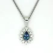 Aquamarine & Diamond Pendant