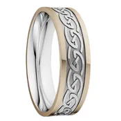 6.5 mm Celtic Waves Wedding Ring by Boru — Unique Celtic Wedding Rings
