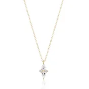 Ethereal Necklace, Yellow Gold + White Sapphire — CowPok