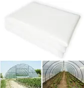 12 ft. x 16 ft. 3.1 mil Plastic Covering Clear Polyethylene Greenhouse Film UV Resistant for Grow Tunnel and Garden Hoop