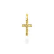 14K Hawaiian Cross Pendant - Maile   Sml