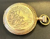 14k Gold Waltham Pocket Watch in Original Solid 14K Waltham Hunting Case 1890