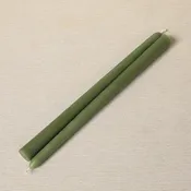 12" Hand-poured beeswax candles, pair