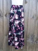 A-Line Skirt Navy &amp; Pink (ITY knit)