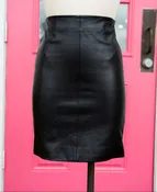 All Saints black leather skirt size 4